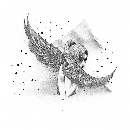 Half Women Half Man Wing Warrior