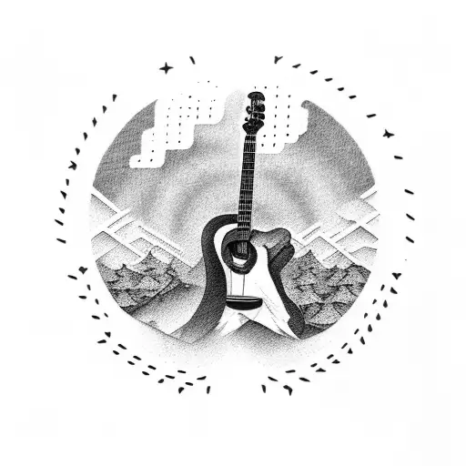 A Truck Driver Playing The Guitar With Jesus Standing Beside Him