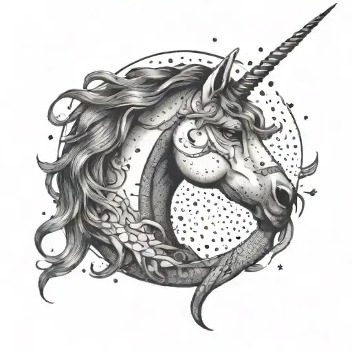 Unicorn And Moon
