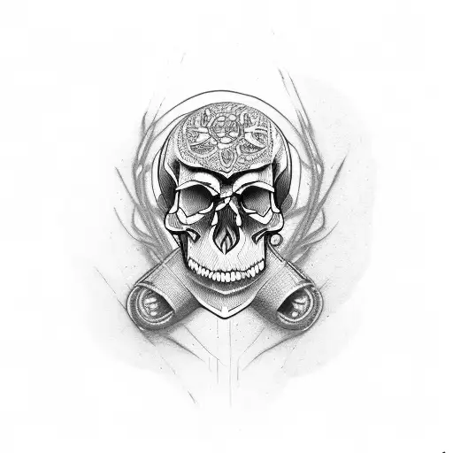 Skull With Watch