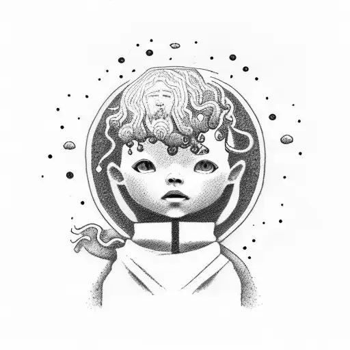 A Kid Following Jesus In The Storm