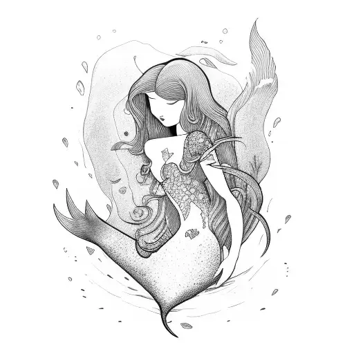 Mermaid Catching Heart Man