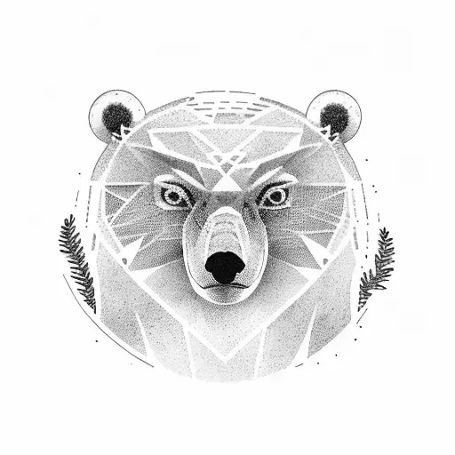 Pine Forest With Polar Bear And Owl