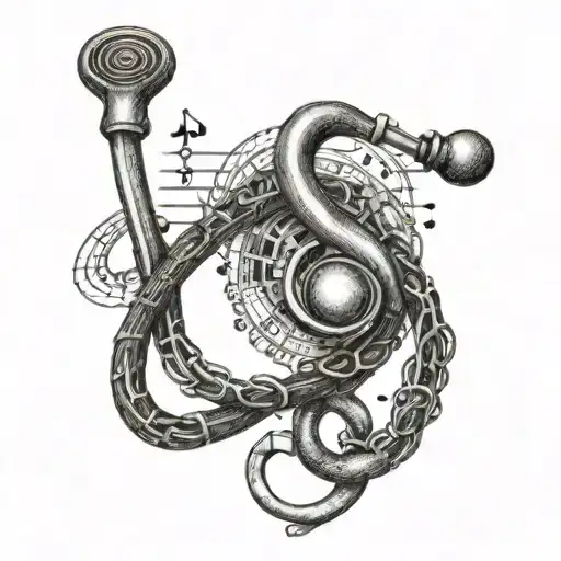 A Stethoscope Intertwined With Musical Notes Representing The Healing Power Of Music And Love