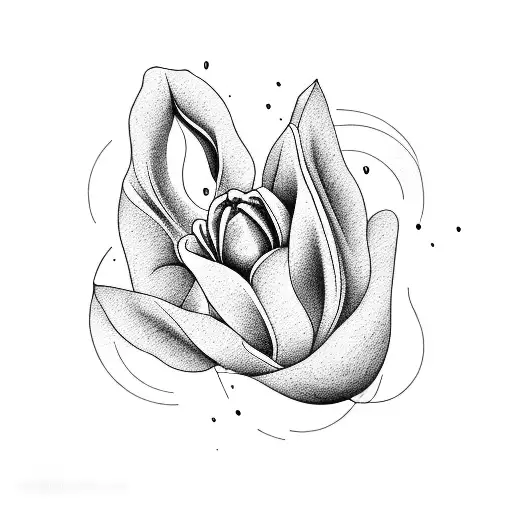 Minimalist Abstract Full Tulip