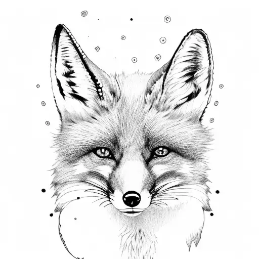 Full Body Fox With Primroses