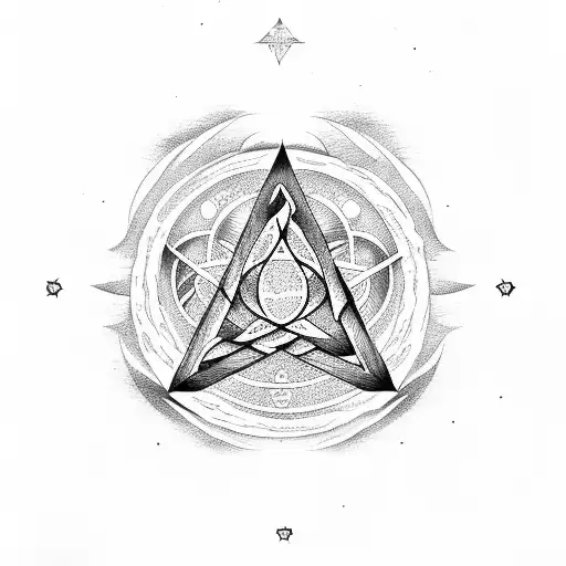 Occult Symbol With Moon