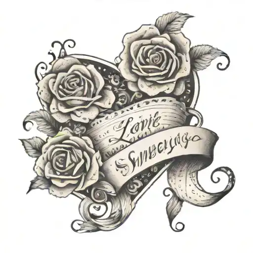 A Vintage Love Letter With 'Sweety' Written In Calligraphy Surrounded By Delicate Roses
