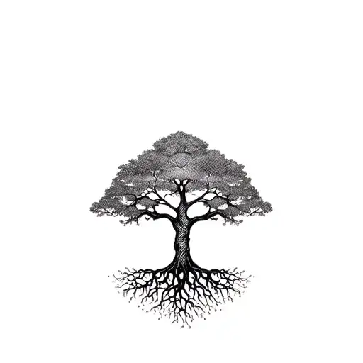 Tree Of Life With Roots Full Sleeve