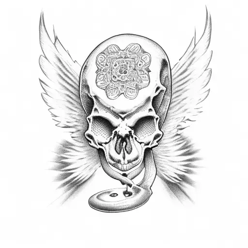 Baby Angel Skull Face