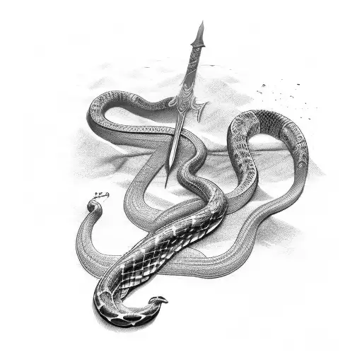 Snake-wrapped Around Elegant Sword