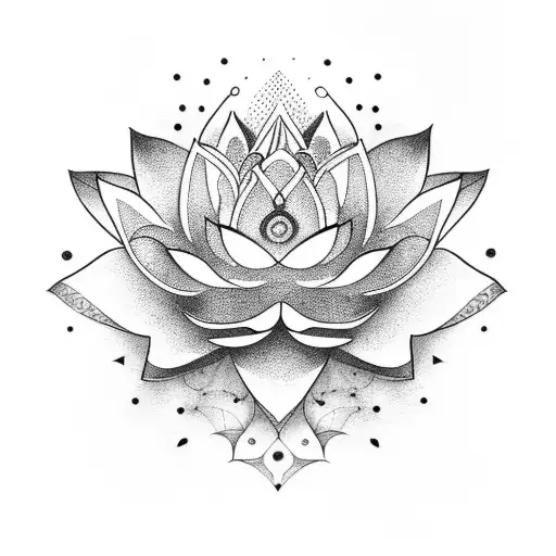 Lotus With Universe Background