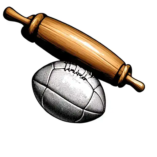 Windmill Football Rolling Pin Bougainvillia