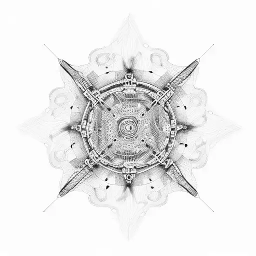 An Abstract Representation Of A Boat Propeller Creating Intricate Patterns In The Water