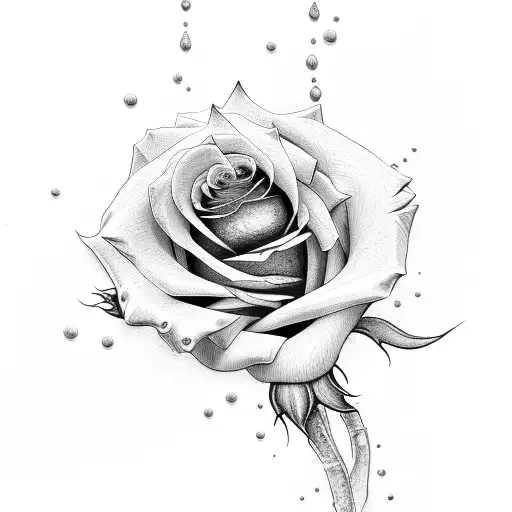 Rose With The Name Josh On The Stem