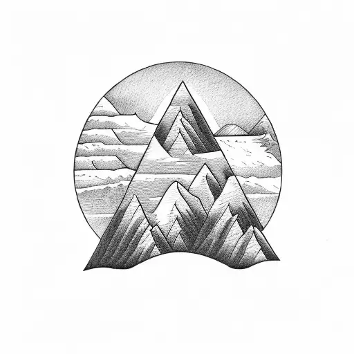 A Mountain Landscape With A Bookshelf Carved Into The Cliffs