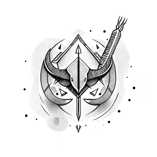 Arrow With Taurus Symbol