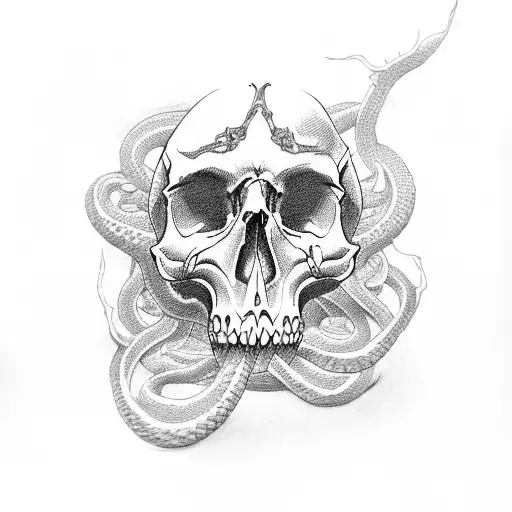Skull And Snakes