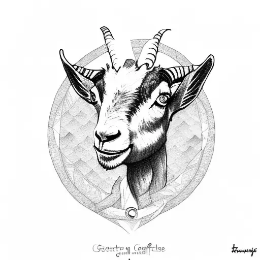 Goat Drinking Coffee