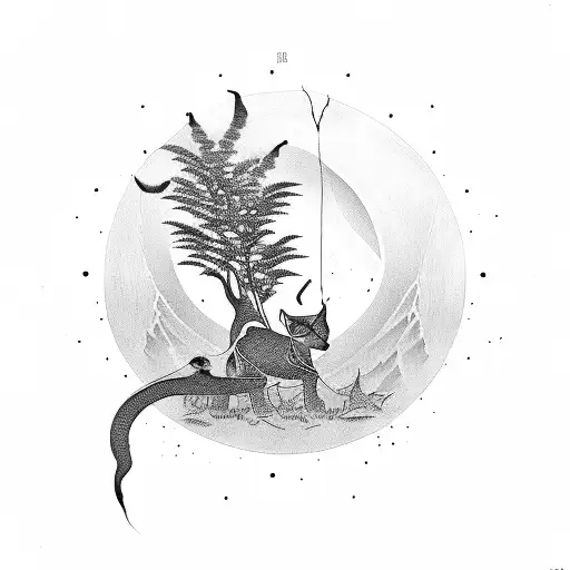 Silhouette Of Shiva In Front Of Peepal Tree