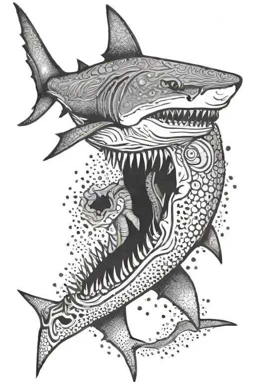 Shark With Skull