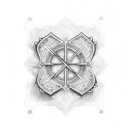 Shaded Cross With White Date