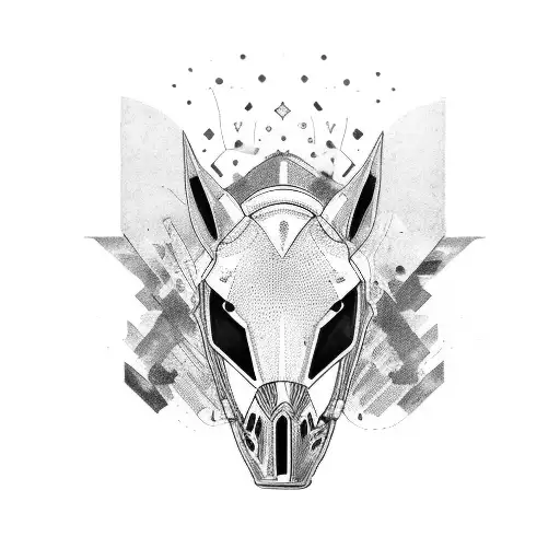 A Black Motorcycle Mt-25 In White Rearing Horse