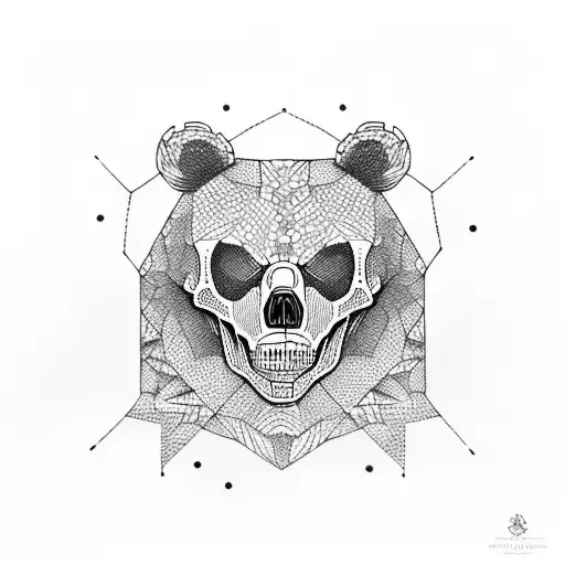 Skeleton Of A Bear Inside A Box