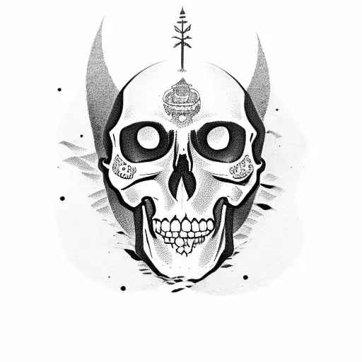 Quemar Los Barcos Saying Around A Skull