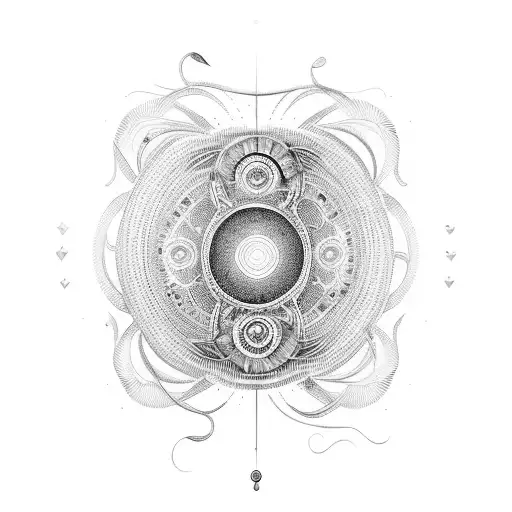 Guitar Strings Transforming Into Gipsy Symbols