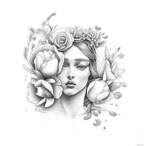 Birth Of Venus With Flowers