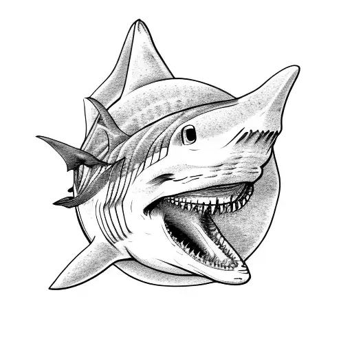 Skeleton Riding A Shark