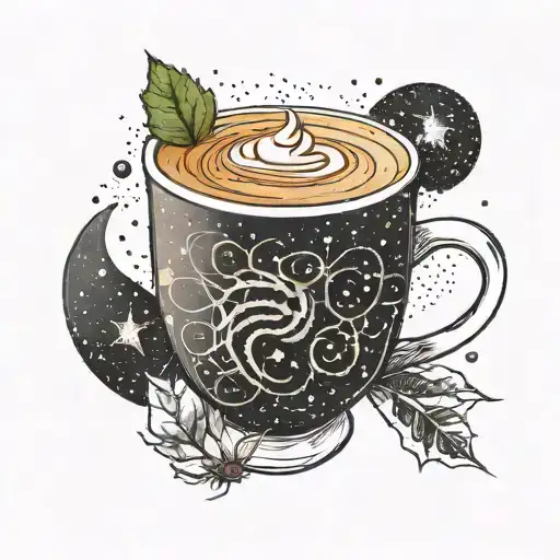 A Pumpkin Spice Latte With A Scorpio Constellation Design