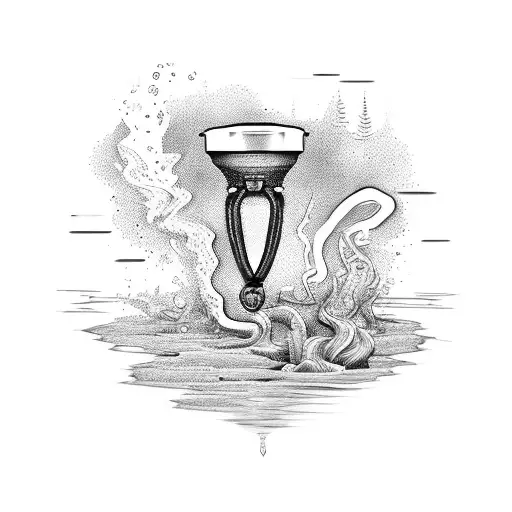 A River Flowing Out Of A Coffee Pot