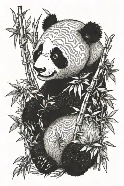 Panda Bamboo Love
