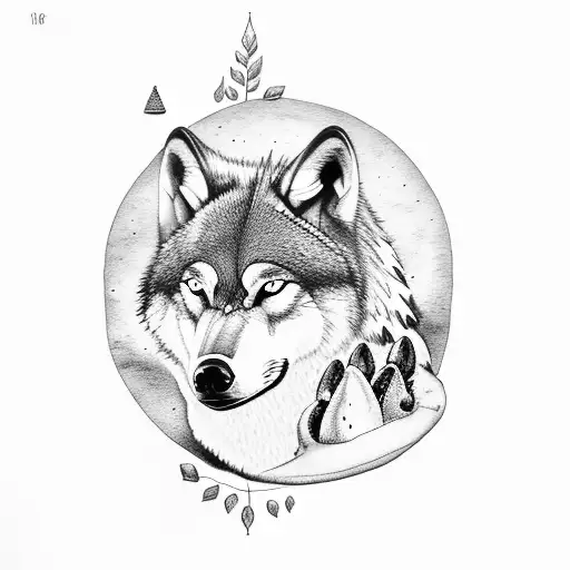 A Wolf And Penguin Exploring A Coffee Bean Forest