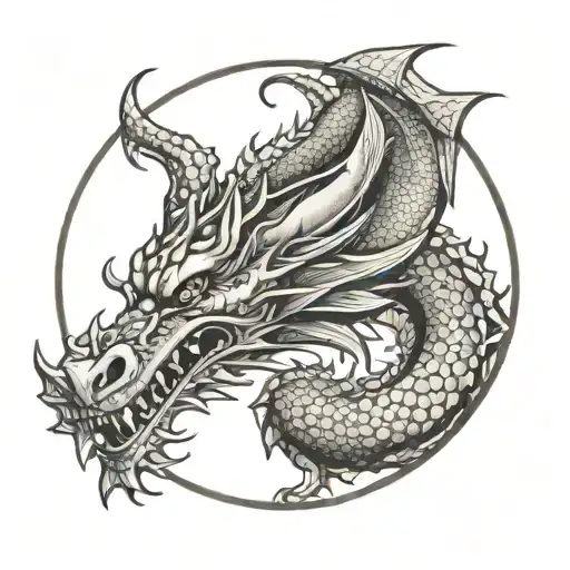 Dragon Inside Circle