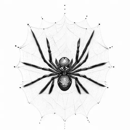 Side View Ai Spider Weaving Web