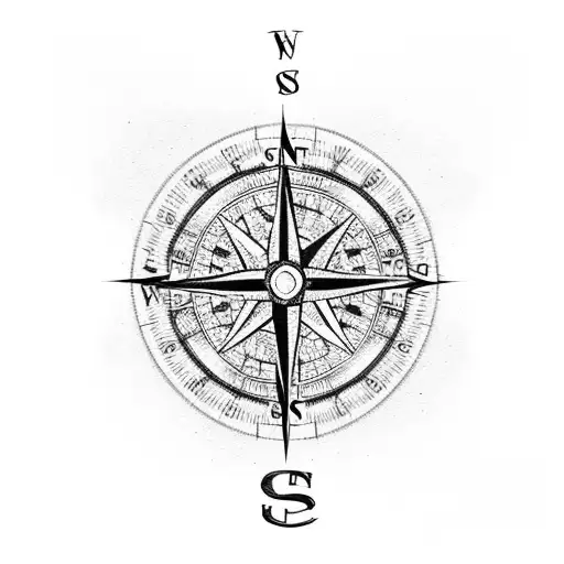 A Compass With A Truck Silhouette Instead Of The Needle