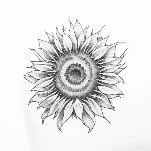 Sunflower With Color