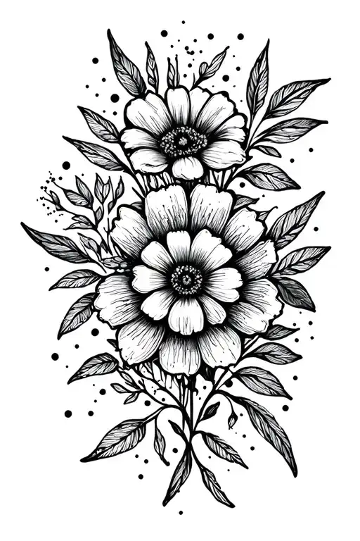 Whimsical Lines Floral