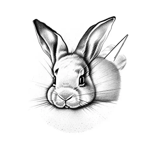 Light Pink Stuffed Animal Bunny Rabbit With Long Ears That Hang Down