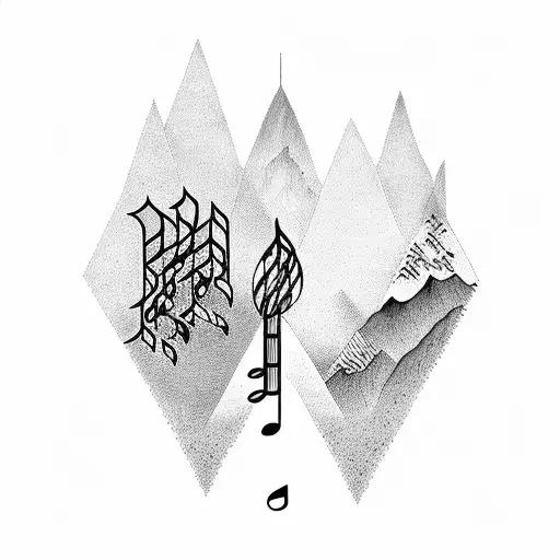 A Mountain Range Made Of Musical Notes
