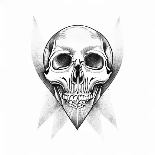 Lips Holding A Skull