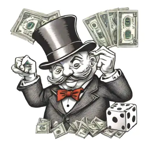 Mr Monopoly With Money And Dice