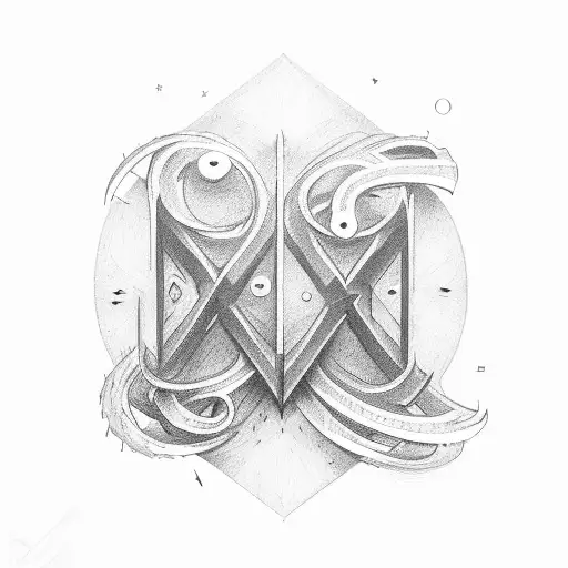 Love Infini And Letter D And V