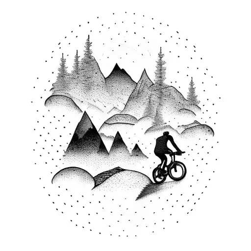 Mountain Bike In The Woods