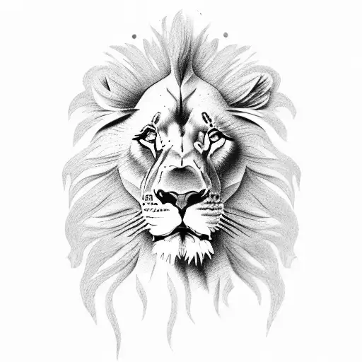 Lion Small Tattoo On The Back