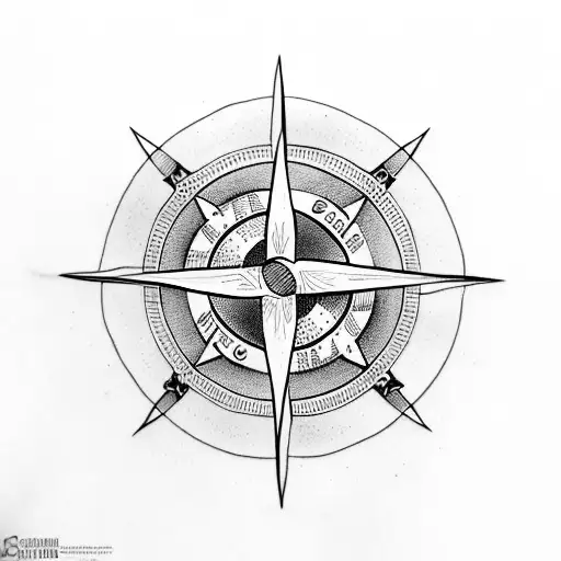 Viking Compass And Tree