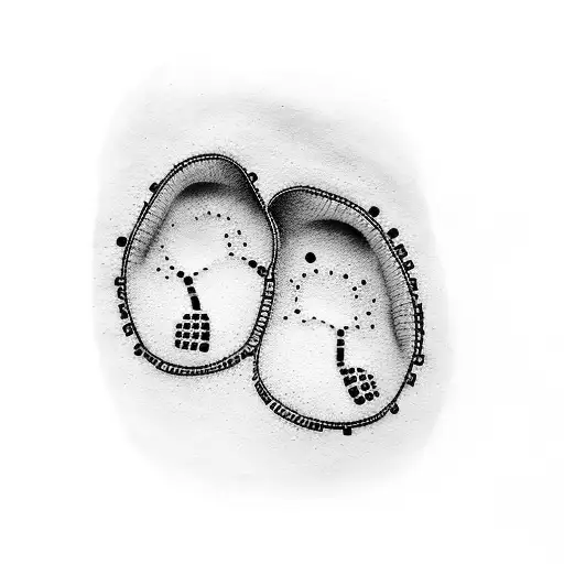 Baby Footprint With Binary